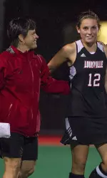 Head coach Justine Sowry and junior Victoria Stratton