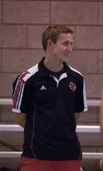 Todd Owen is coached by UofL assistant coach Chris Lindauer.