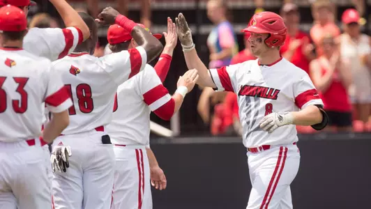 Danny Rosenbaum (8), Celebration | Louisville Baseball v Florida State - Game 2 | Photo by: Michelle Hutchins | Louisville Athletics