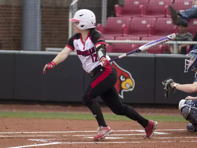 Brittany Sims (12) | Louisville Softball v Virginia | Game 1 | Photo by: Jeremy Hopkins | Louisville Athletics