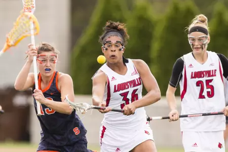 Taylor Webster (36) | Louisville Lacrosse v Syracuse | Photo by: Michelle Hutchins | Louisville Athletics