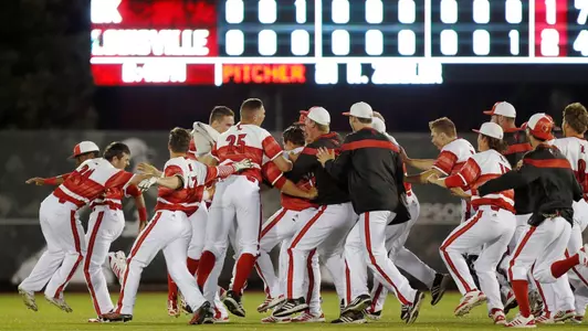 Celebration| Louisville v Kentucky | Make-up Game | Photo By: Jeff Reinking | Louisville Athletics