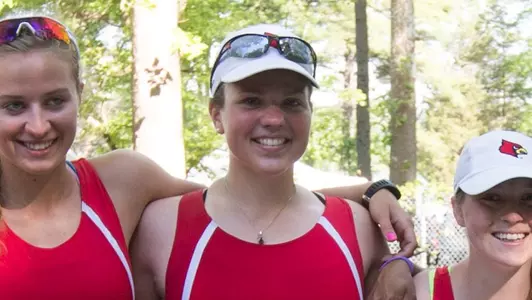 Second Varsity 8+: Sophie St. Martin (coxswain), Abbie Wade, Amy Van Syoc, Lizzie DeVries, Cynthia Doyle, Kylen Pattermann, Hanna Spittel, Marissa Thalen, Katie Nord.