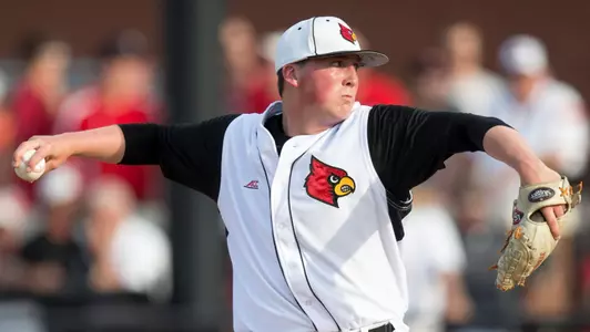 Kyle Funkhouser (16) | Louisville Baseball v Florida State - Game 1 | Photo by: Michelle Hutchins | Louisville Athletics