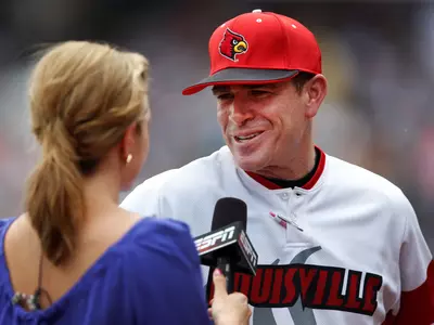 Dan McDonnell (3)| Louisville v Texas | 2014 CWSPhoto By: Jeff Reinking | Louisville Athletics