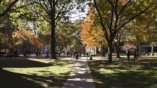 UofL campus photo in quad area