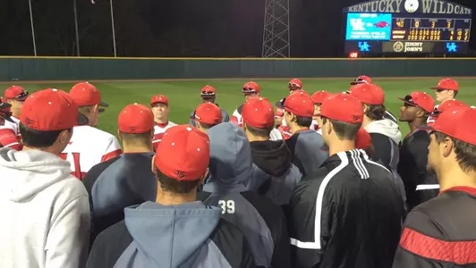 Postgame huddle at Kentucky