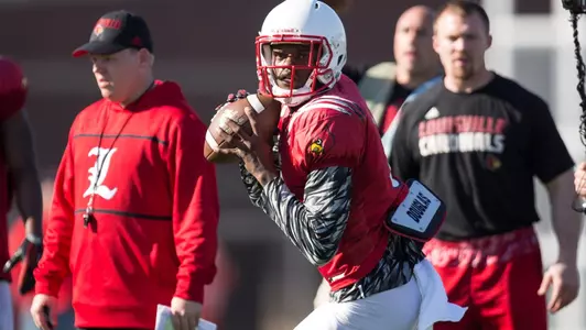 Louisville Football Spring Practice 2 | Lamar Jackson