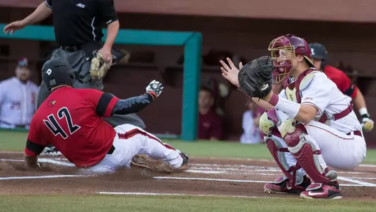 Colby Fitch scores a run at FSU (Photo: Ross Obley)