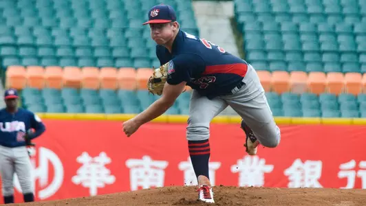 Brendan McKay delivers a pitch for Team USA in Taiwan