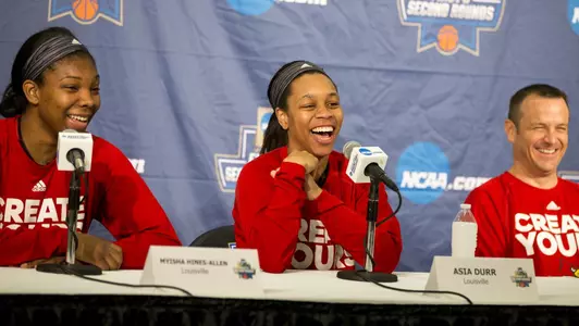 Asia Durr and Myisha Hines-Allen | NCAA Pre-Tournament Presser
