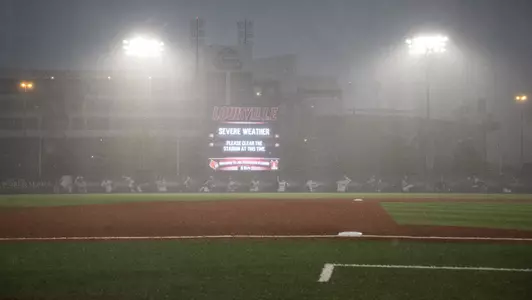 Rain at Patterson Stadium