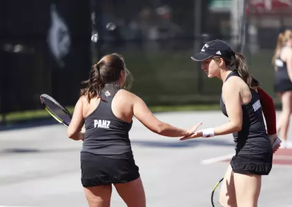 LOUISVILLE V WAKE FOREST | doubles, celebration, Abbie Pahz, Mariana Humberg