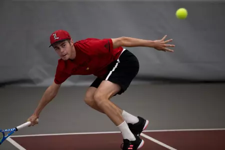George Hedley celebrates during the Louisville Invitational at Bass-Rudd Tennis Center, October 19, 2018.
