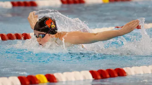 Louisville Cardinal swimmers in action against Xavier at Ralph Wright Natatorium on October 6.
