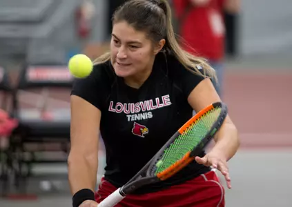 Match action at Bass-Rudd Tennis Center, November 2, 2018.