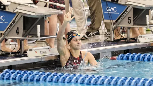Mallory Comerford wins the 200 freestyle at the ACC Championships.