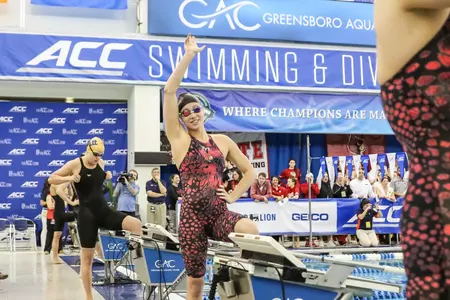 Thursday evening ACC Championships at the Greensboro Aquatic Center in Greensboro. (Photo: Karl L. Moore)