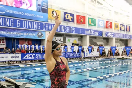Friday evening ACC Championships at the Greensboro Aquatic Center in Greensboro.  (Photo: Karl L. Moore)