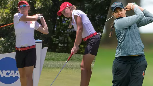 Golfers Kristin Engle, Lauren Hartlage, and Delaney Shah are competing in the U.S. Women's Amateur Championship