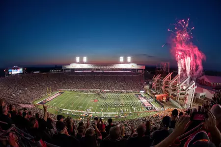 Overhead view of stadium for official visit.| Compliance