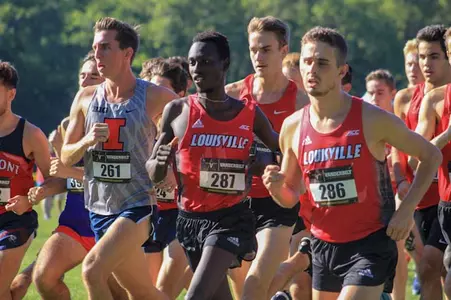 Freshman Emmanuel Cheboson and senior Chandler Austin compete for Louisville in the Commodore Classic.