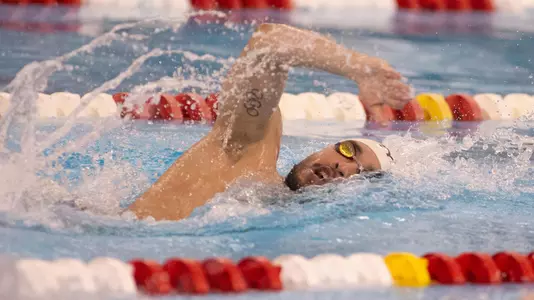 Marcelo Acosta swims the 500 free against Virginia.
