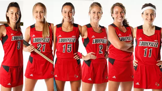 Posed studio shots of Alli Bitting, Erica Cooper, Mercedes Pastor, Bethany Russ, Taylor Stone and Katie Walsh
