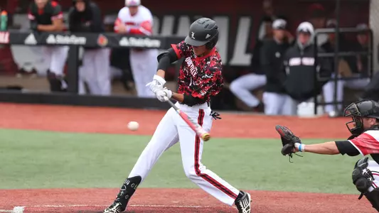 Trey Leonard takes a swing in the 2019 Pizza Bowl.