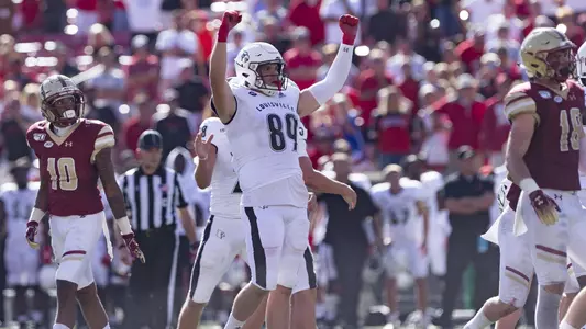 Ean Pfeifer celebrates a touchdown