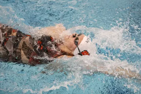 Ashlyn Schoof swims the backstroke