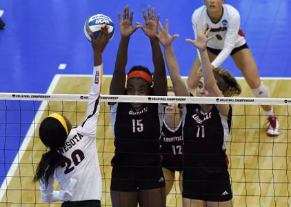 Aiko Jones with the block against Minnesota