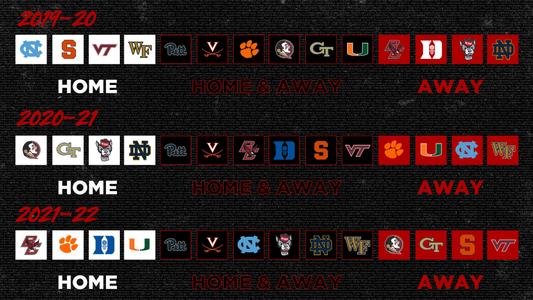UofL's ACC matchups for the 2019-22 seasons are displayed in this graphic.