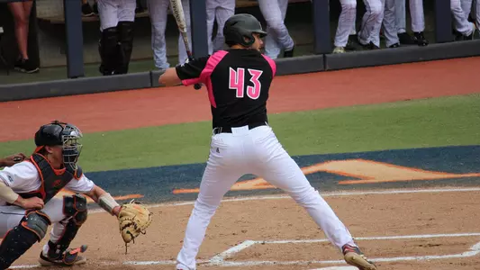 Logan Wyatt bats at Virginia.