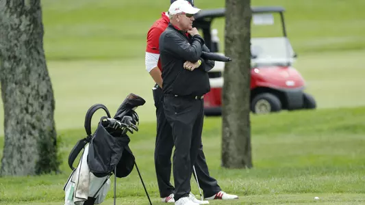 Mark Crabtree discusses next shot with Matthias Schmid