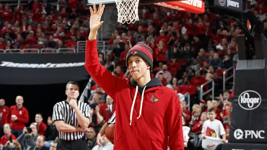 Samuell Willaimson gets a warm reception at the KFC Yum! Center