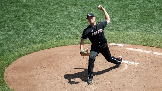 Reid Detmers at TD Ameritrade Park during the Cardinals game with Vanderbilt in the CWS on June 16 in Omaha.