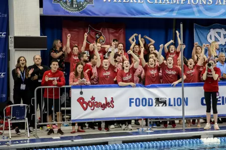 Cardinals cheering on sideline at ACC Championships