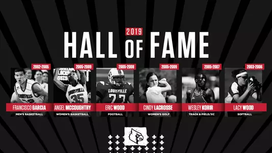 Inductees to the 2019 UofL Hall of Fame are pictured in this graphic