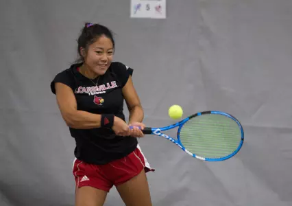 Diana Wong hits the ball at Bass-Rudd Tennis Center, November 2, 2018.