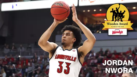 Jordan Nwora was named to the Wooden Award top 25 midseason watch list