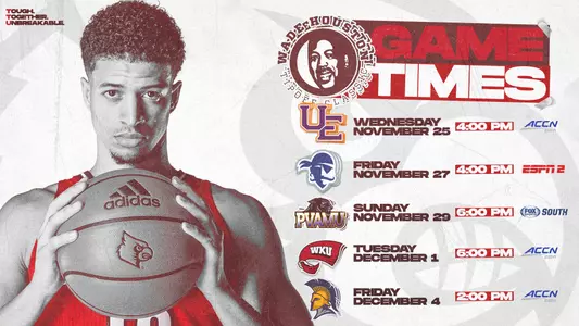 Game times have been set for the Wade Houston TIpoff Classic