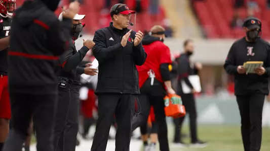 Scott Satterfield encourages his team