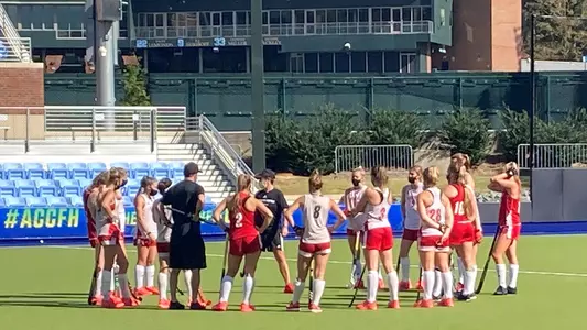 ACC field hockey huddle