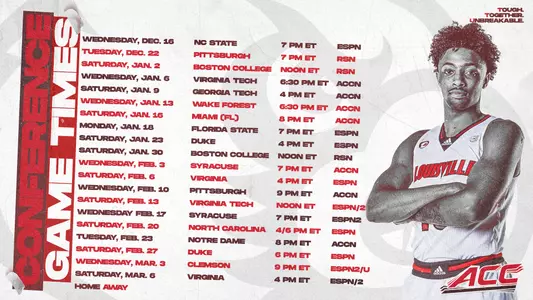 2020-21 Men's Basketball ACC Times & TV Graphic