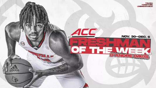 Dre Davis was named ACC Freshman of the Week on Dec. 7