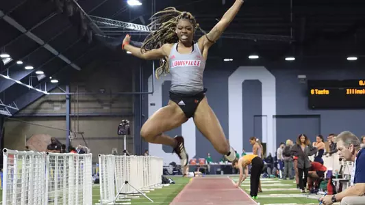 Kayla Alexander competes in the long jump