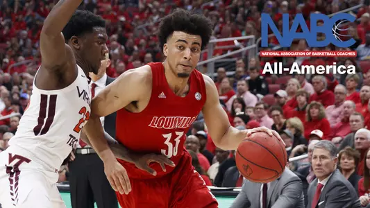 Jordan Nwora was named to the 2020 NABC All-America third team.