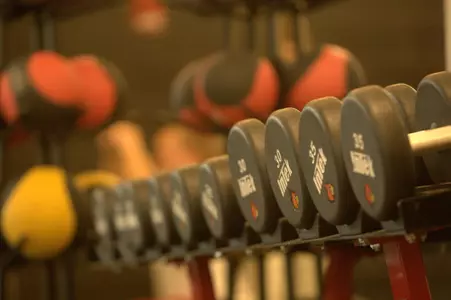 dumbbells at Marshall Center