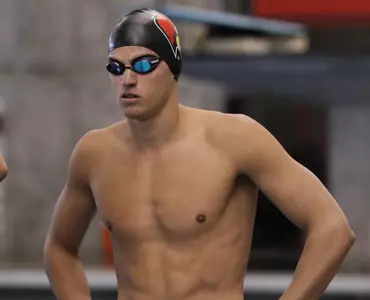 Rudy Edelen at the blocks